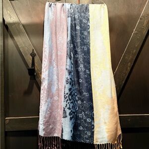 100% Pashmina Vibrant Multi Pattern Winter Scarf - Incredibly Soft Comfortable